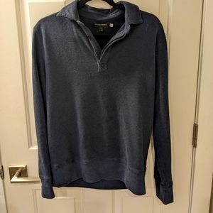 Banana Republic men's long sleeve rugby polo grey size small